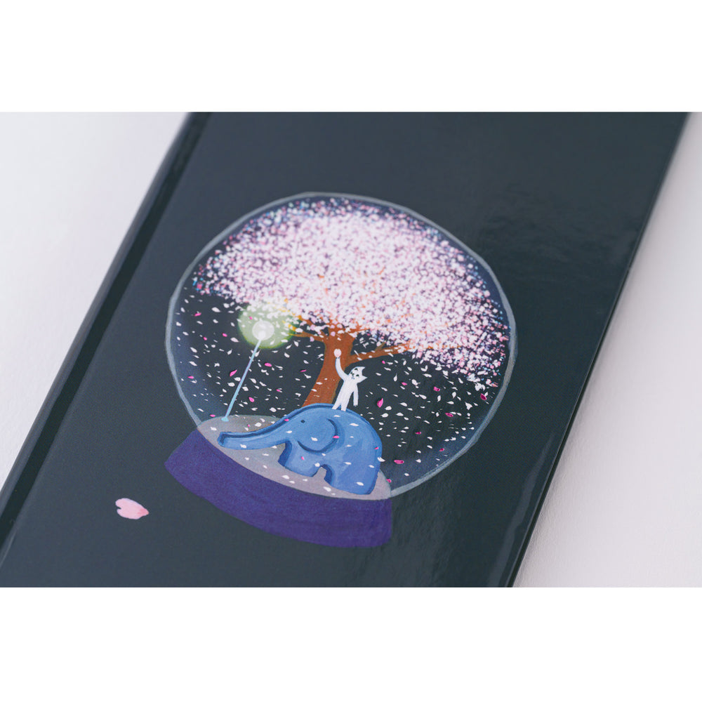 2025 Hobonichi Techo English Weeks - Hiroko Kubota: Night Cherry Blossom Snow Globe