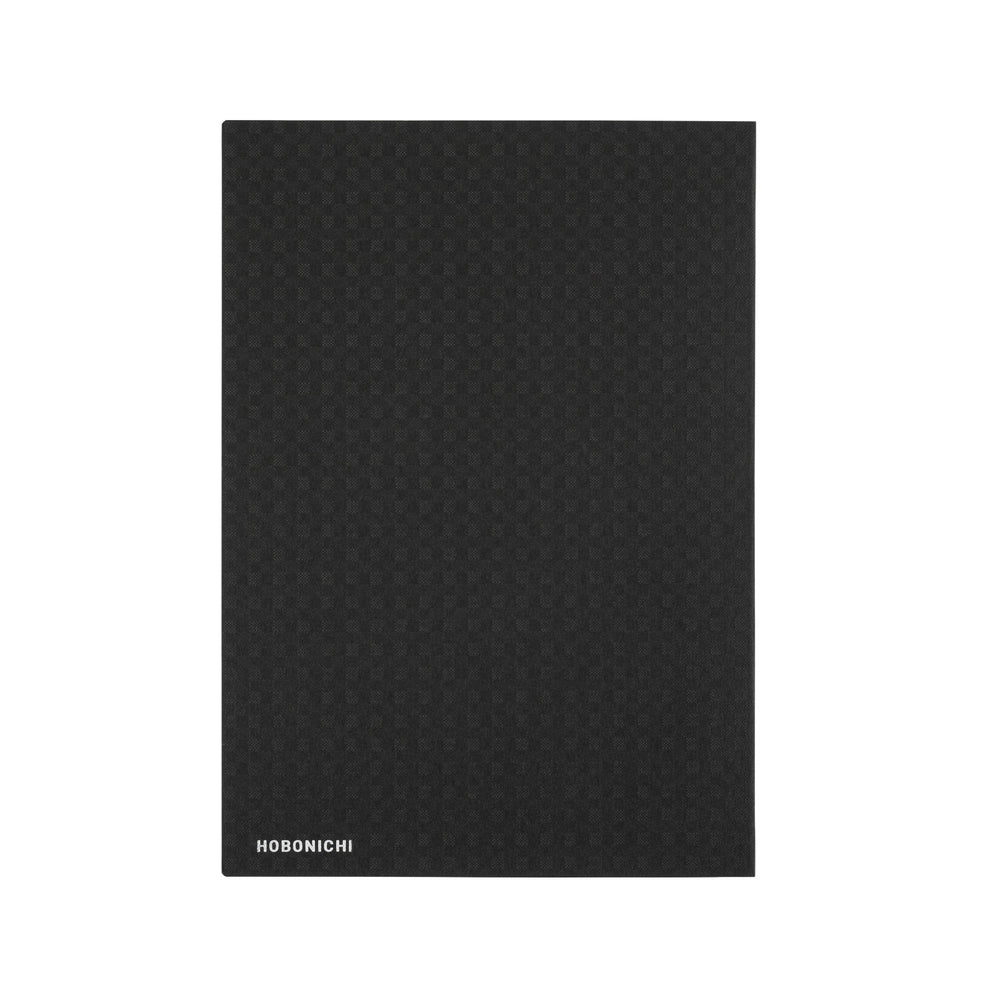 2025 Hobonichi Techo HON A5 English Hardcover Planner Book - Paper Series: Black Gingham