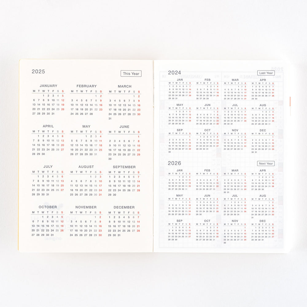 2025 Hobonichi Techo Original Book English A6