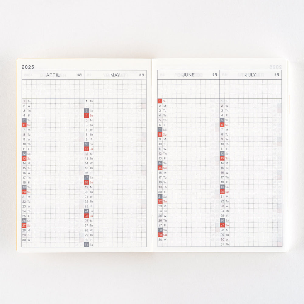 2025 Hobonichi Techo Original Book English A6