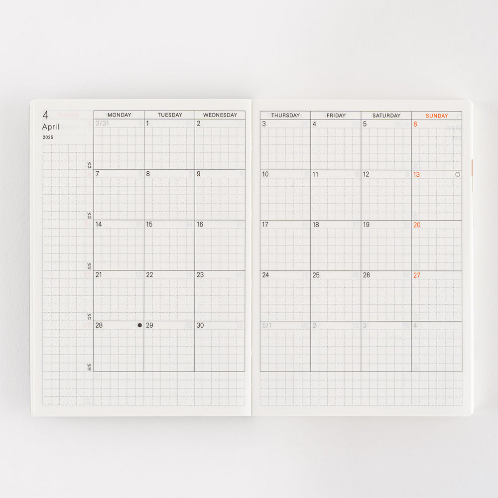 2025 Hobonichi Techo Planner Book English A6