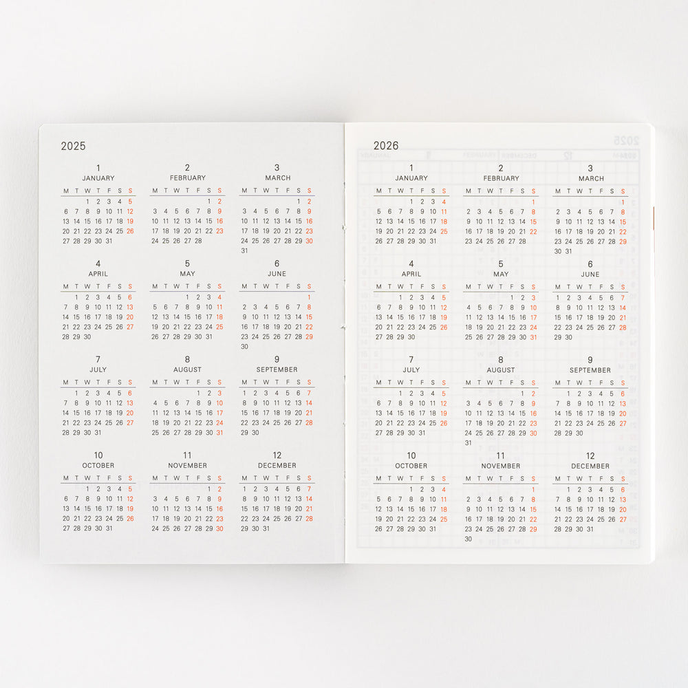 2025 Hobonichi Techo Planner Book English A6