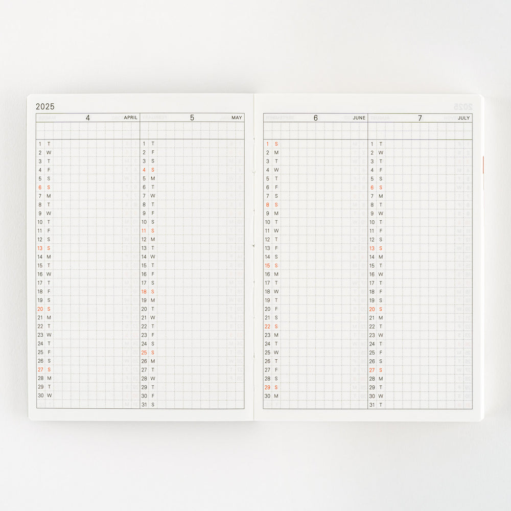 2025 Hobonichi Techo Planner Book English A6