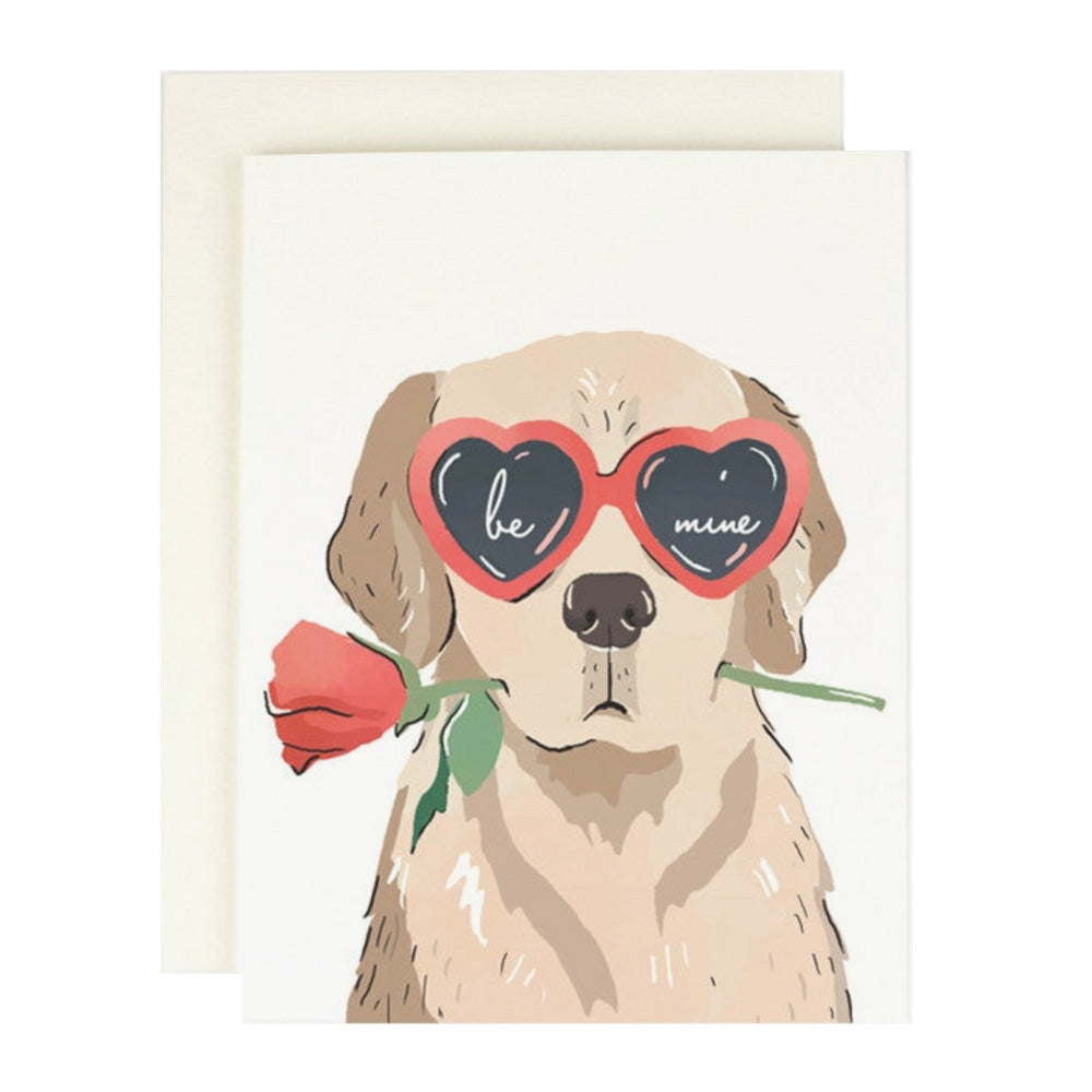 Be Mine Heart Eye Pup Card