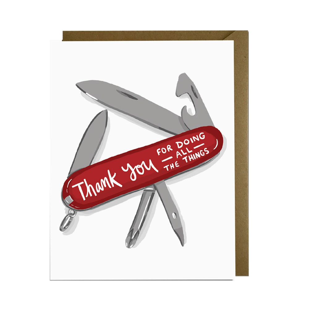 Doing All the Things Thank You Card