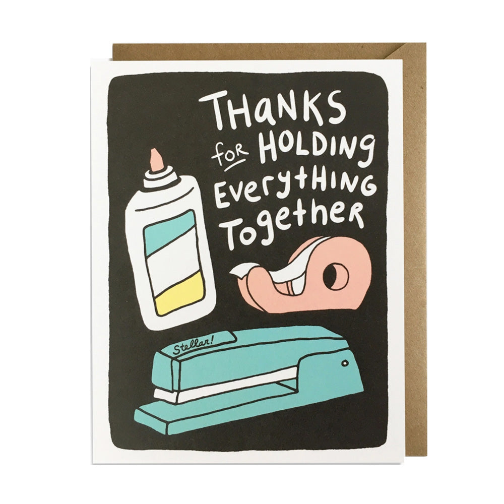 Hold Together Office Supplies Thank You Card