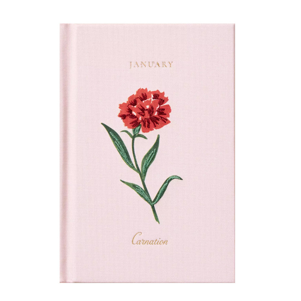 Birth Month Mini Embroidered Journal - January