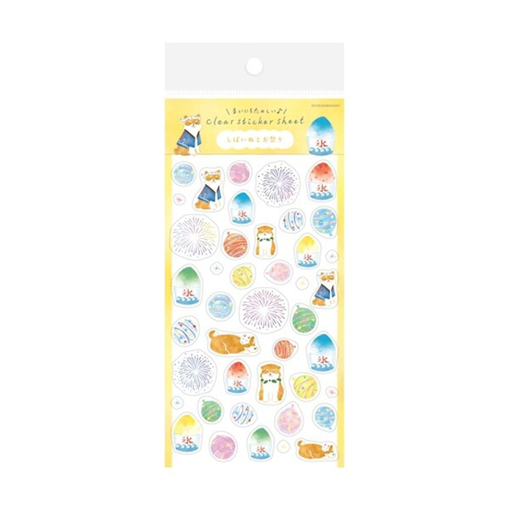 Furukawashiko Clear Sticker Sheet - Shibu Inu and Festival