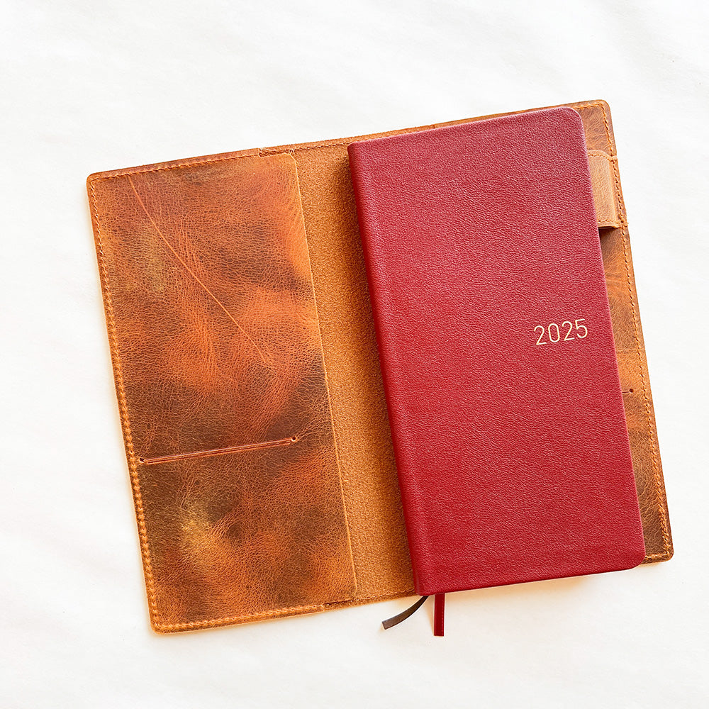 Galen Leather Hobonichi Weeks Planner Cover - Crazy Horse Brown