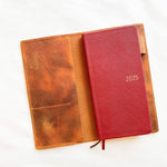 Galen Leather Hobonichi Weeks Planner Cover - Crazy Horse Brown