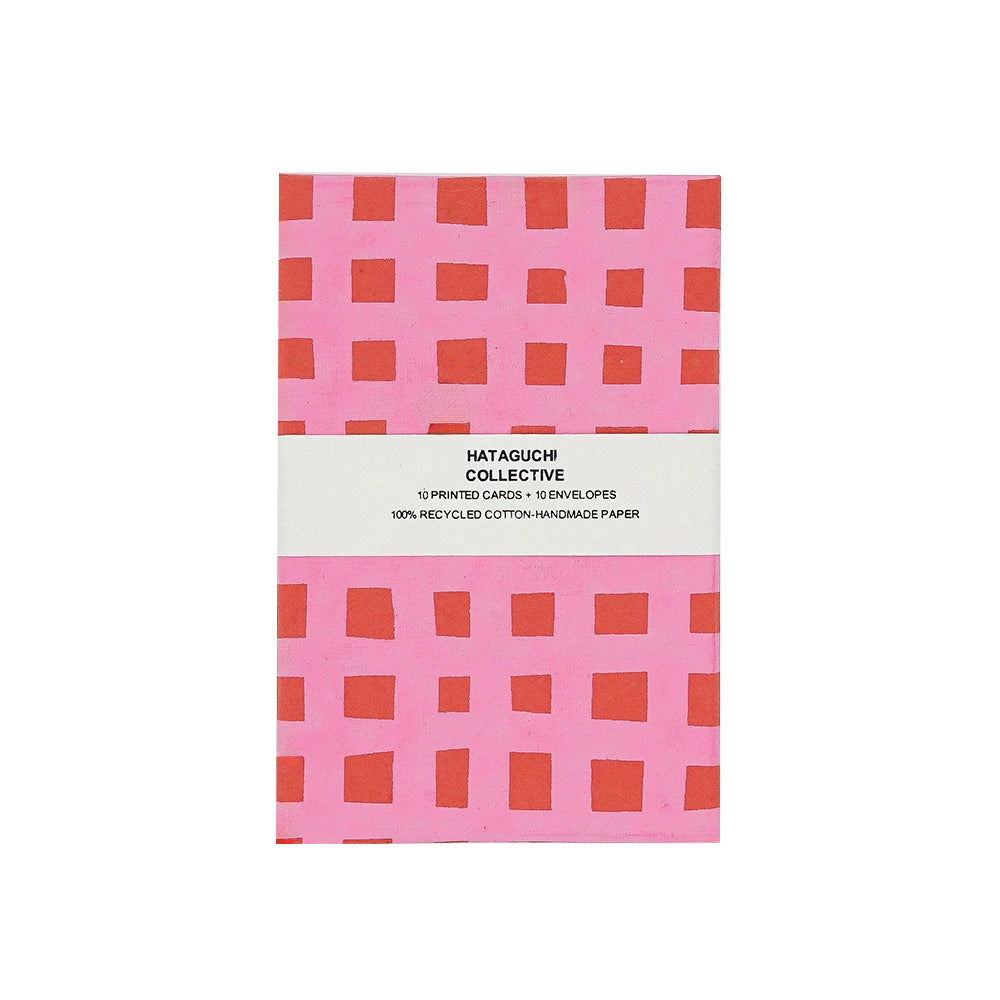 Grid Peach Boxed Card Set