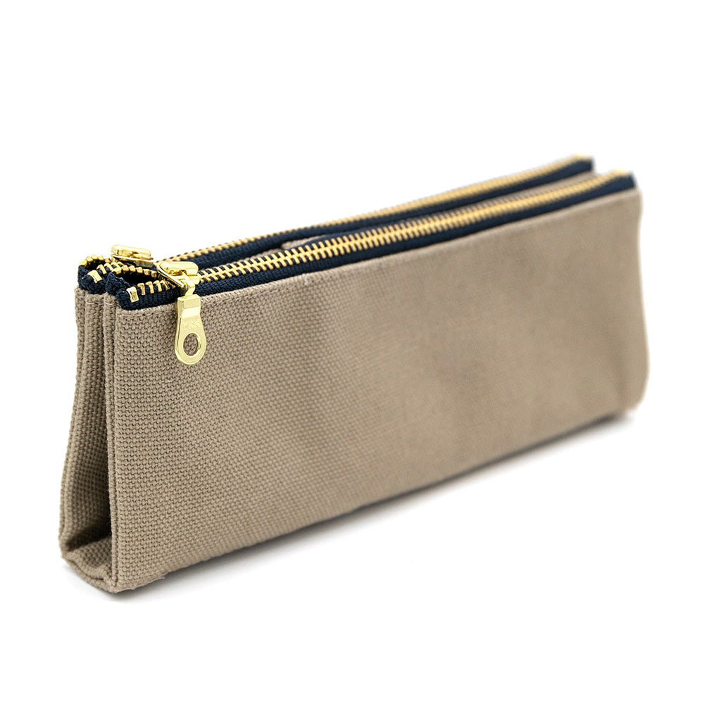 Luddite Canvas Folding Pen Case Beige