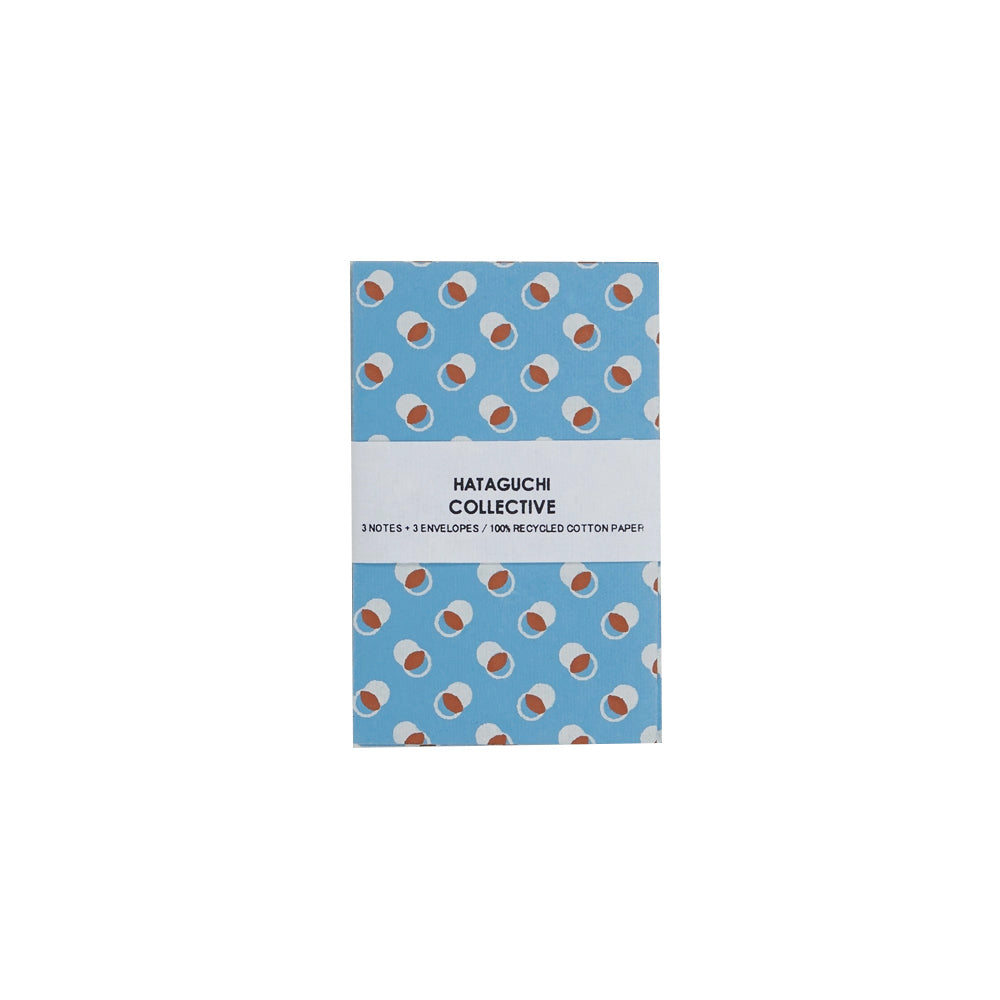 Small Envelope with Notecard Set of 3 - Temari Light Blue