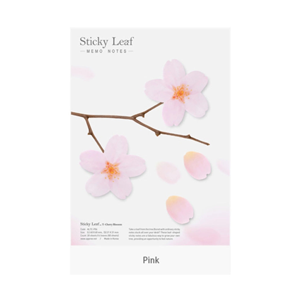 Transparent Sticky Note - Large Pink Cherry Blossom