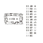 Midori Paintable Rotating Date Stamp - Cat