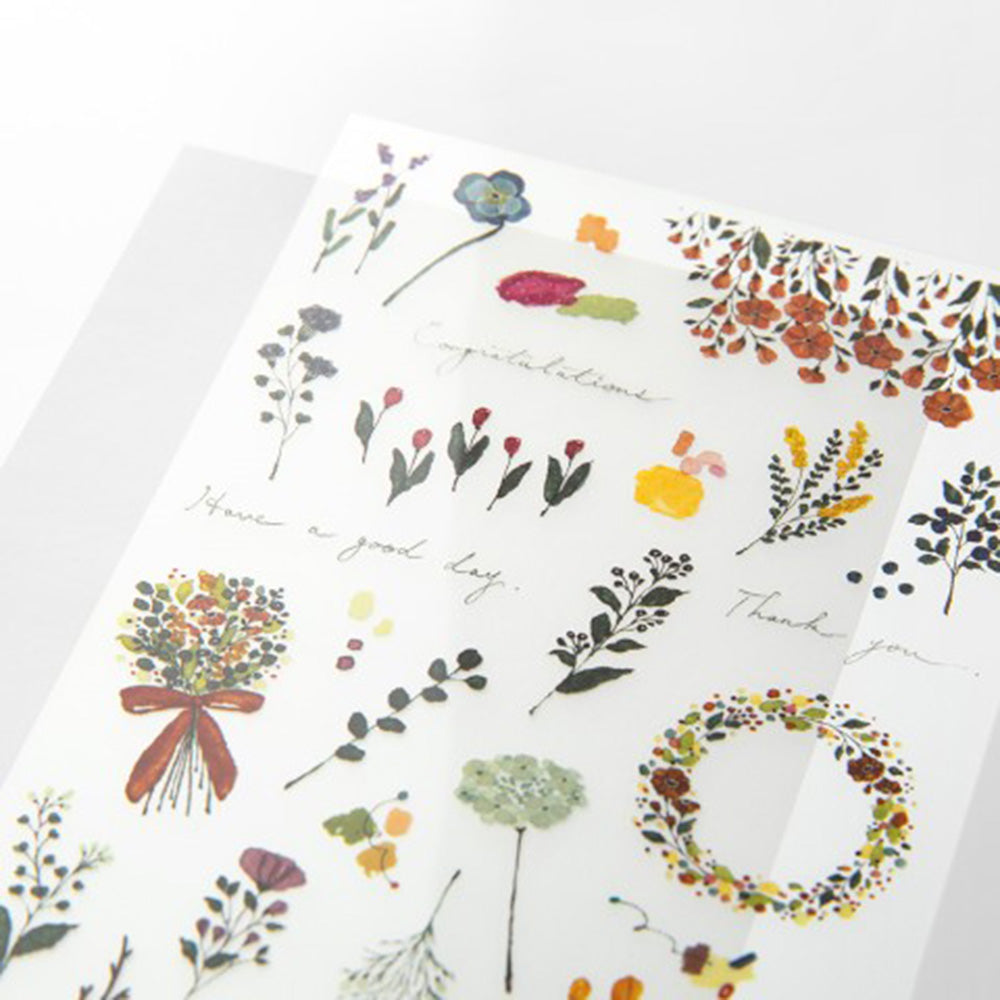 Midori Transfer Stickers - Flowering Plants