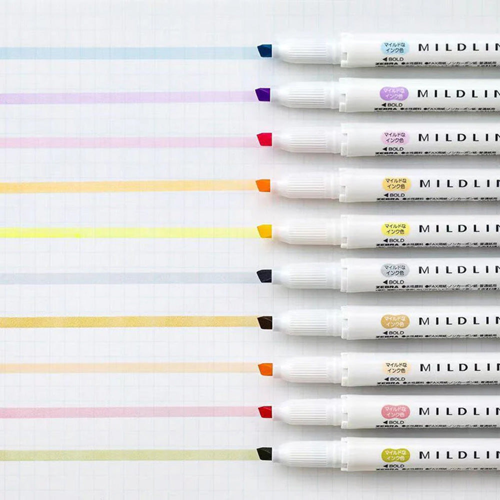 MILDLINER HIGHLIGHTER (multiple colors) - by Zebra – Paperole