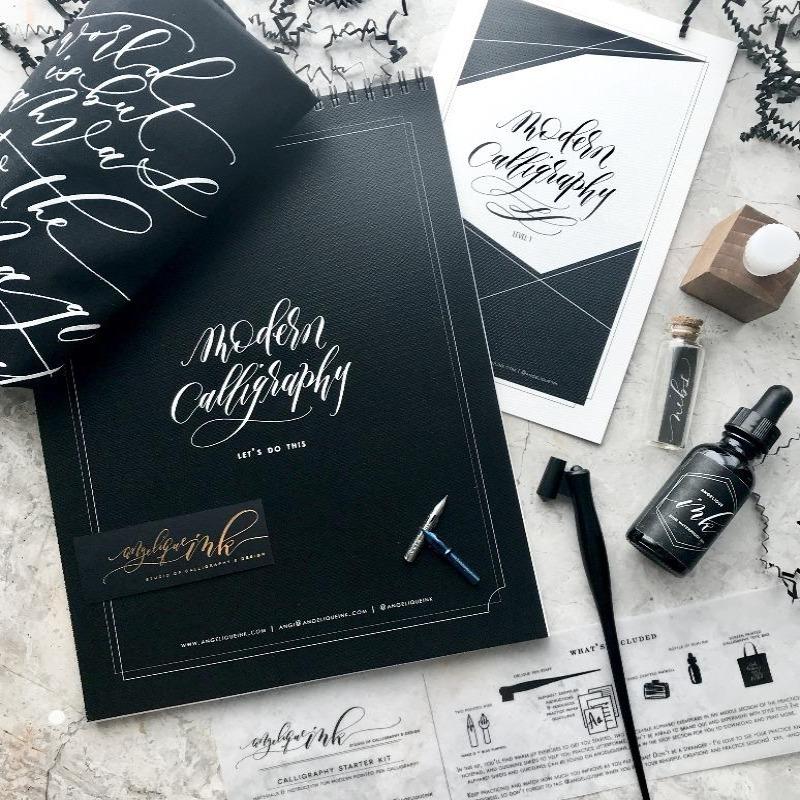 October 17 Waiting List: Intro to Modern Calligraphy with Angelique, Ink